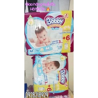 Tã bỉm dán bobby m76+6