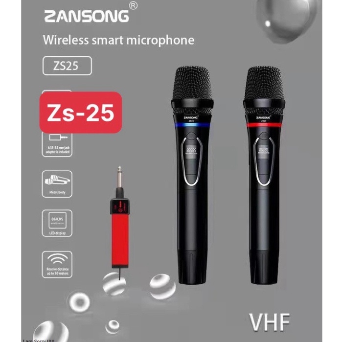 Micro không dây đa năng cao cấp ZANSONG - micro đa năng giá rẻ dành cho loa kéo, AMPLY