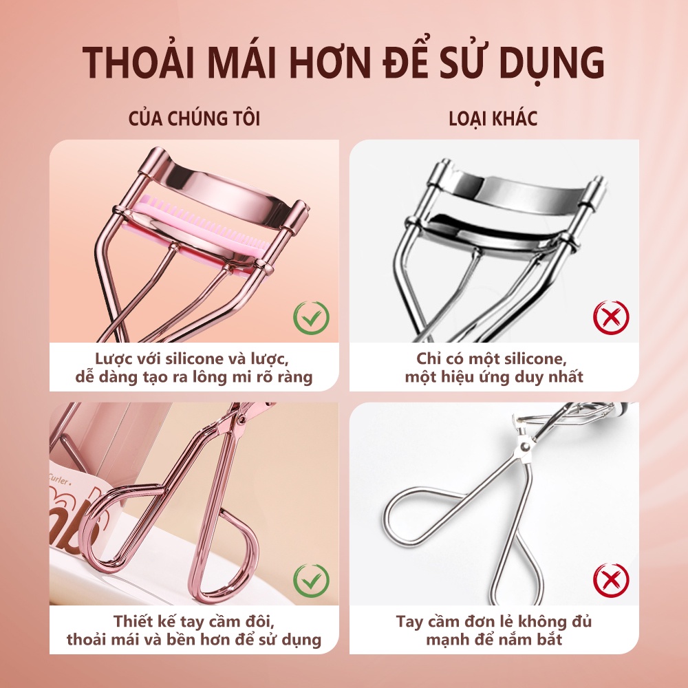 Dụng cụ bấm cong lông mi O.TWO.O phù hợp với hình dạng mắt trang điểm tiện lợi