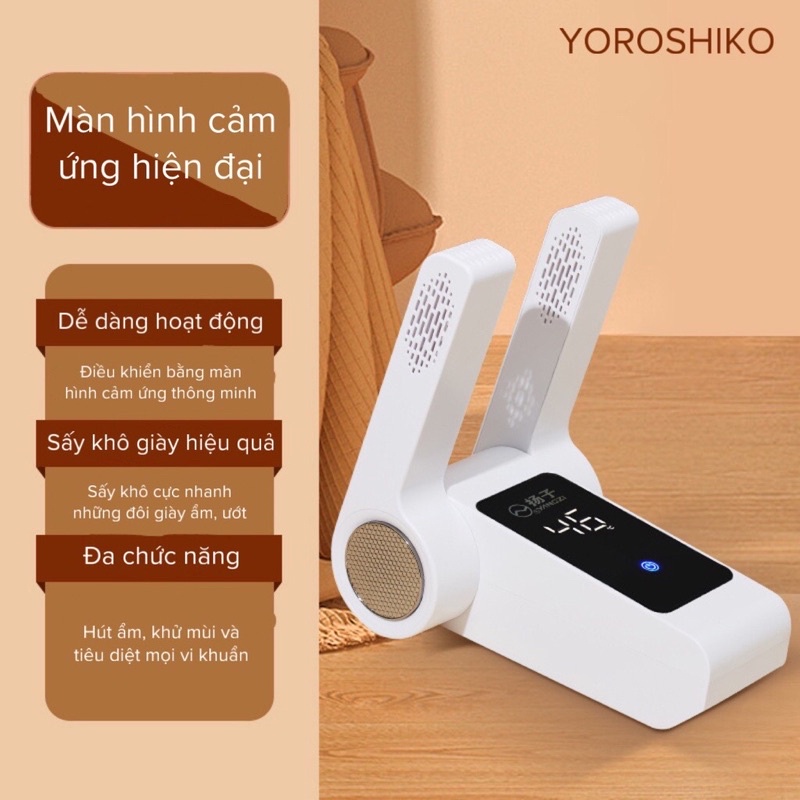 Máy sấy giày đa năng YOROSHIKO khử trùng, khử mùi giày tất, găng tay bằng tia cực tím loại cao cấp 2022