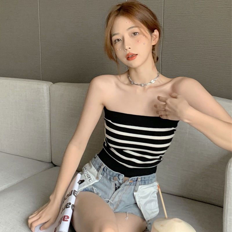 Áo ống XINLANYASHE không tay thời trang Hàn Quốc 2023 mới quyến rũ cho nữ