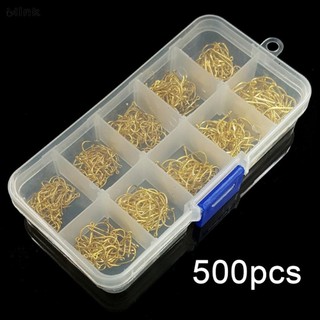 Set 500 lưỡi câu cá bằng thép carbon