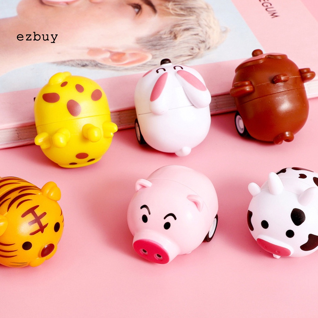 Ezz Bộ 3 Đồ Chơi Xe Hơi Hoạt Hình Mini Hình Động Vật Dễ Thương Vui Nhộn Không Cần Chạm Khắc