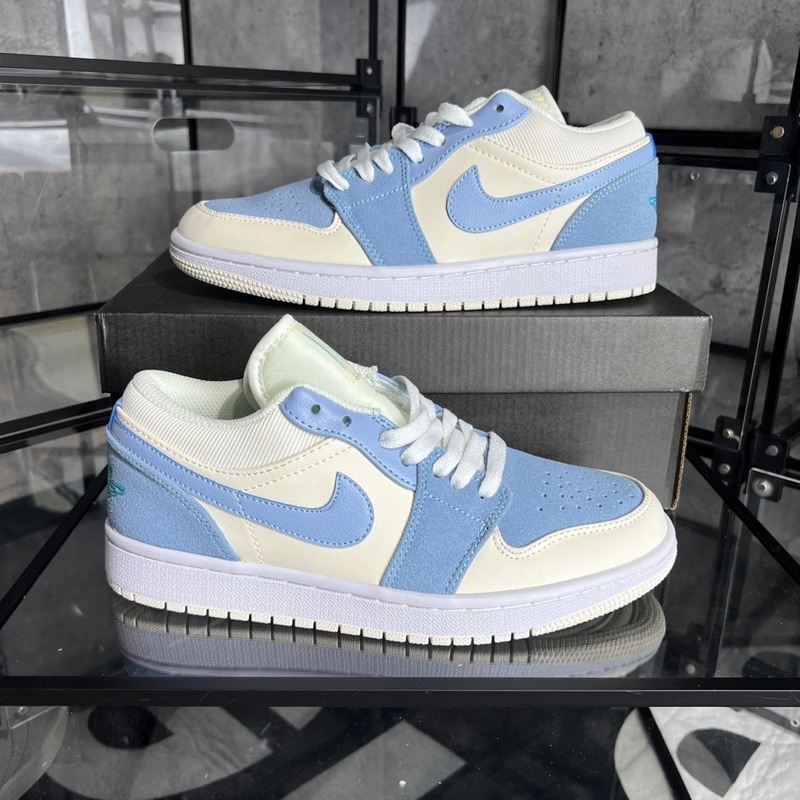 l Hàng Sẵn l Giày Thể Thao Low 1 Baby blue, Low xanh dương bản SC đẹp nhất thị trường full bill box