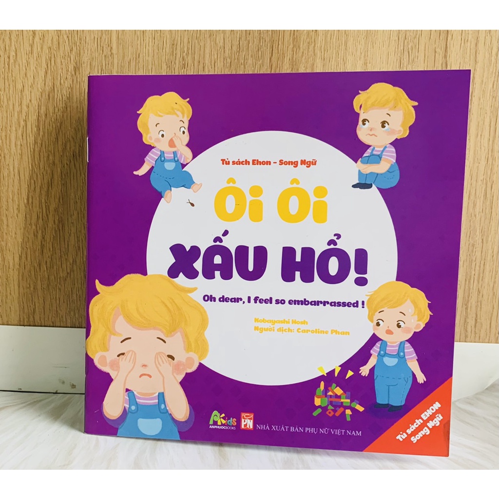 Sách - Bộ 4 Cuốn Ehon Song Ngữ Anh-Việt Giúp Bé Phát Triển Khả Năng Nhận Biết Cảm Xúc