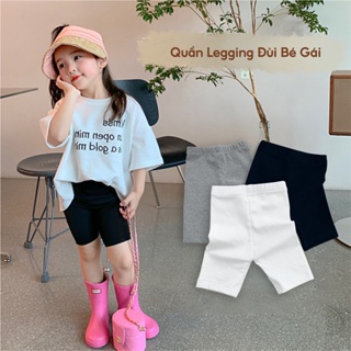 Quần Legging Bé Gái Dáng Đùi Chất Zip Cao Cấp, Dễ Phối Đồ - BabyBoo