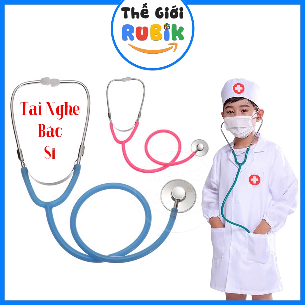 Đồ Chơi Bác Sĩ: Ống Nghe - Tai Nghe Nhịp Tim Cho Bé Yêu Tập Làm Bác Sĩ. Đồ Chơi Hướng Nghiệp Cho Bé Trái, Bé Gái