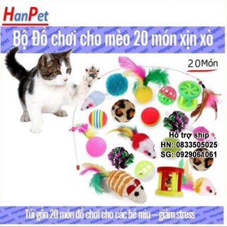 Bộ Đồ Chơi mèo gồm 20 Món Cho Mèo chơi đùa thỏa thích