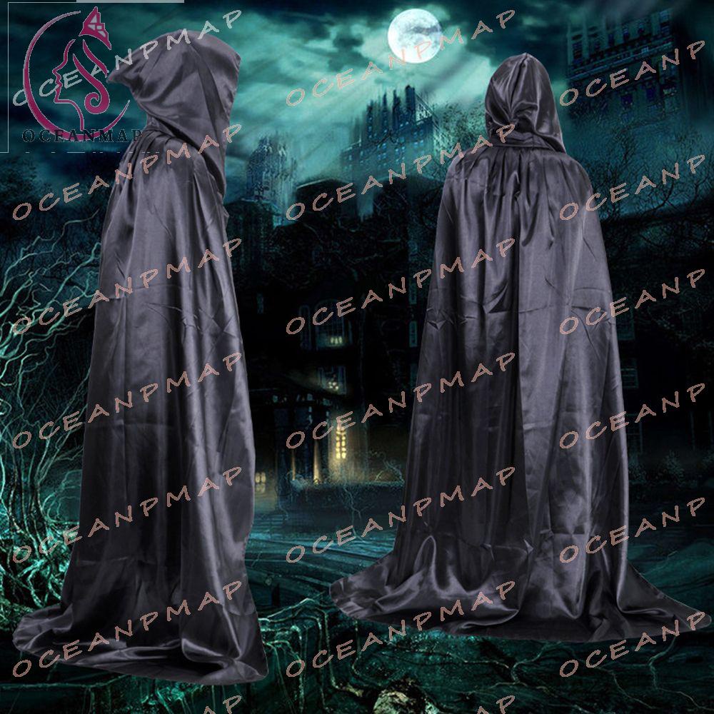 Oceanmap Grim Reaper Áo Choàng Có Mũ Hóa Trang Phù Thủy Đa Năng Cho Người Lớn Dịp Halloween