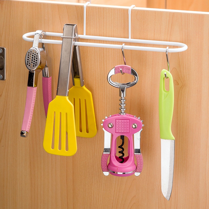 Khung Treo Khăn Bằng Sắt Cài Gắn Cánh Tủ Nhà Bếp Tiện Dụng Dài 26cm