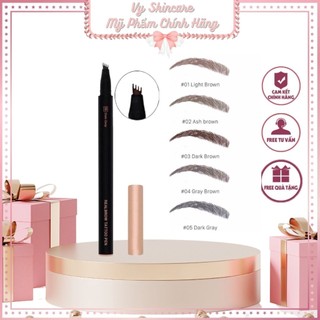 [Đại Lý Vacosi] Bút Kẻ Mày Phẩy Sợi Vacosi Nâu Xám VM14 No.04 Natural Real Brow Tattoo