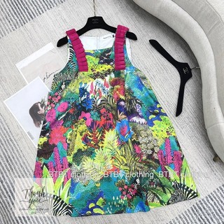 Đầm hoạ tiết dây xếp