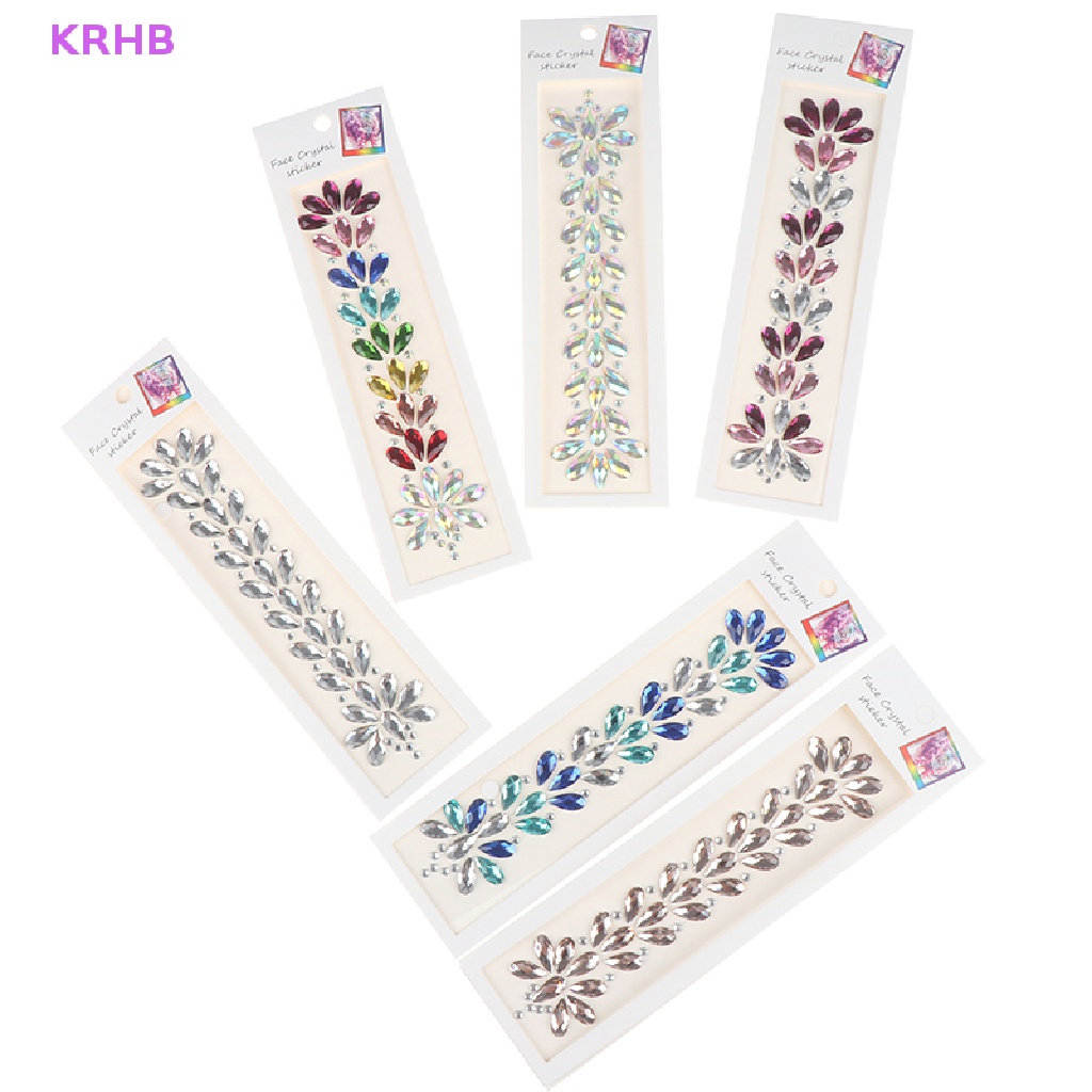 Miếng Dán Pha Lê 3D Lấp Lánh Trang Trí Mặt / Trán / Tóc Mới