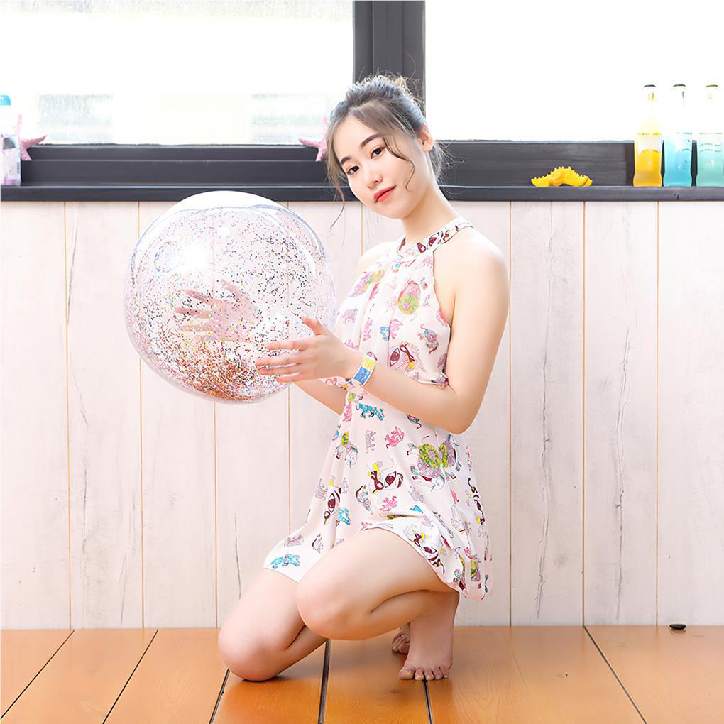 Quả Bóng Bơm Hơi 24 Inch Trong Suốt Lấp Lánh Cho Bé Chơi Ngoài Trời