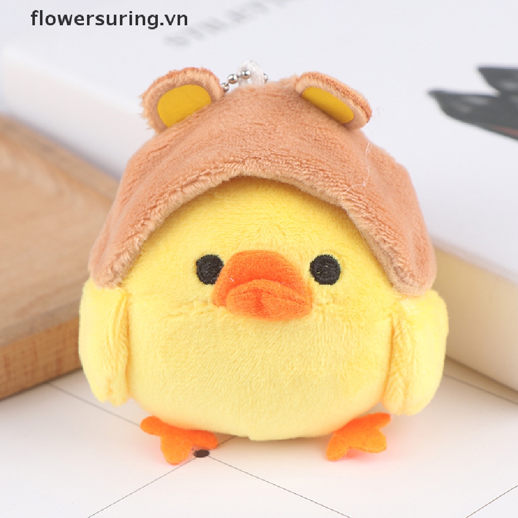 1 Búp Bê Nhồi Bông Hình Gà Con Có Móc Khóa
