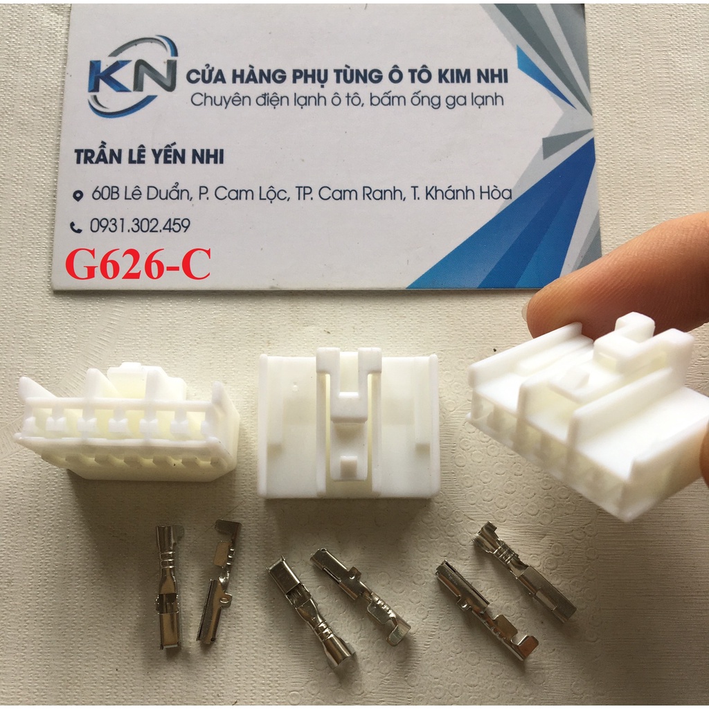 G626-Giắc cắm công tắc toyota 6 lỗ 2.2mm màu trắng