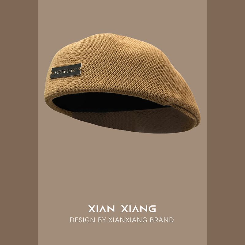 Helolis Mũ Beret Nhãn Kim Loại Thời Trang Cổ Điển Mặc Trước Khi Đi Ra Ngoài