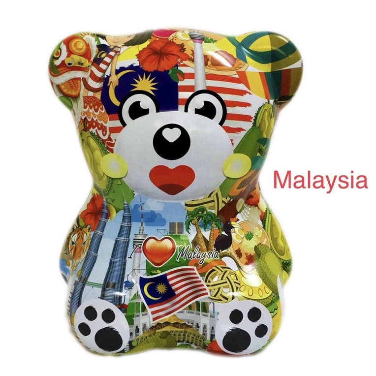 HCM Gấu hộp thiếc Kẹo trái cây MALAYSIA 200g HCM.