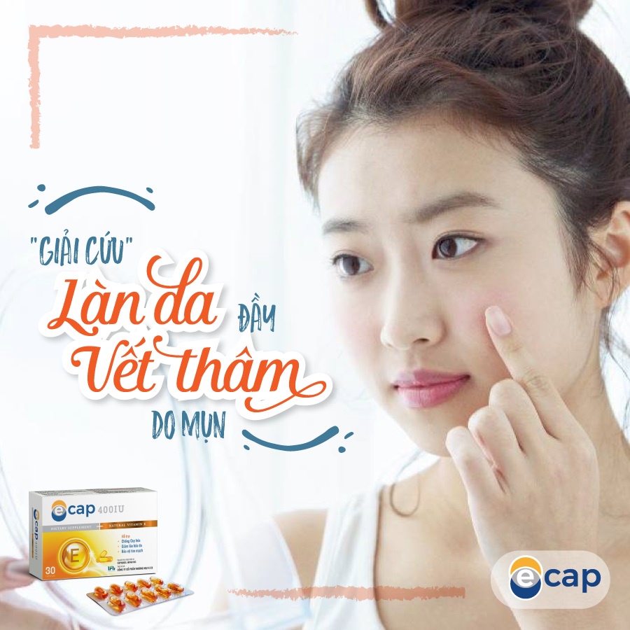 Vitamin E Cap 400IU chính hãng. Làm đẹp da sáng mịn màng chống lão hóa