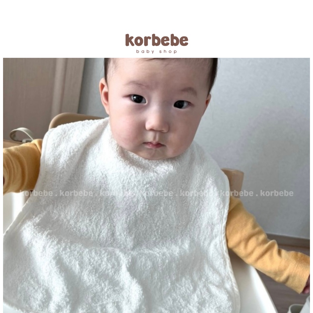 Khăn yếm 100% cotton cho bé nút cài bằng nam châm Uterus Hàn Quốc