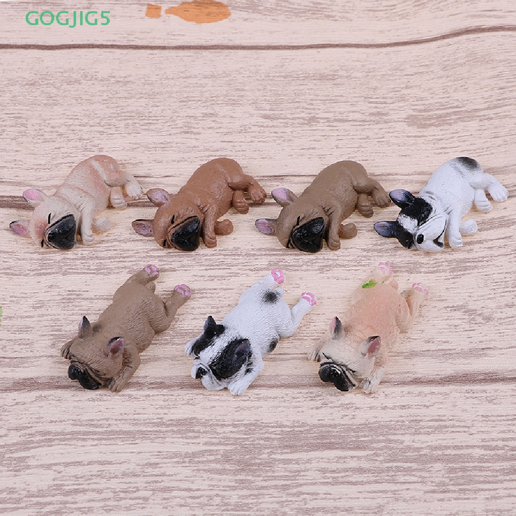 Đồ Chơi Mô Hình Chú Chó Bull Đang Ngủ Bằng pvc Làm Quà Tặng Cho Bé UOO