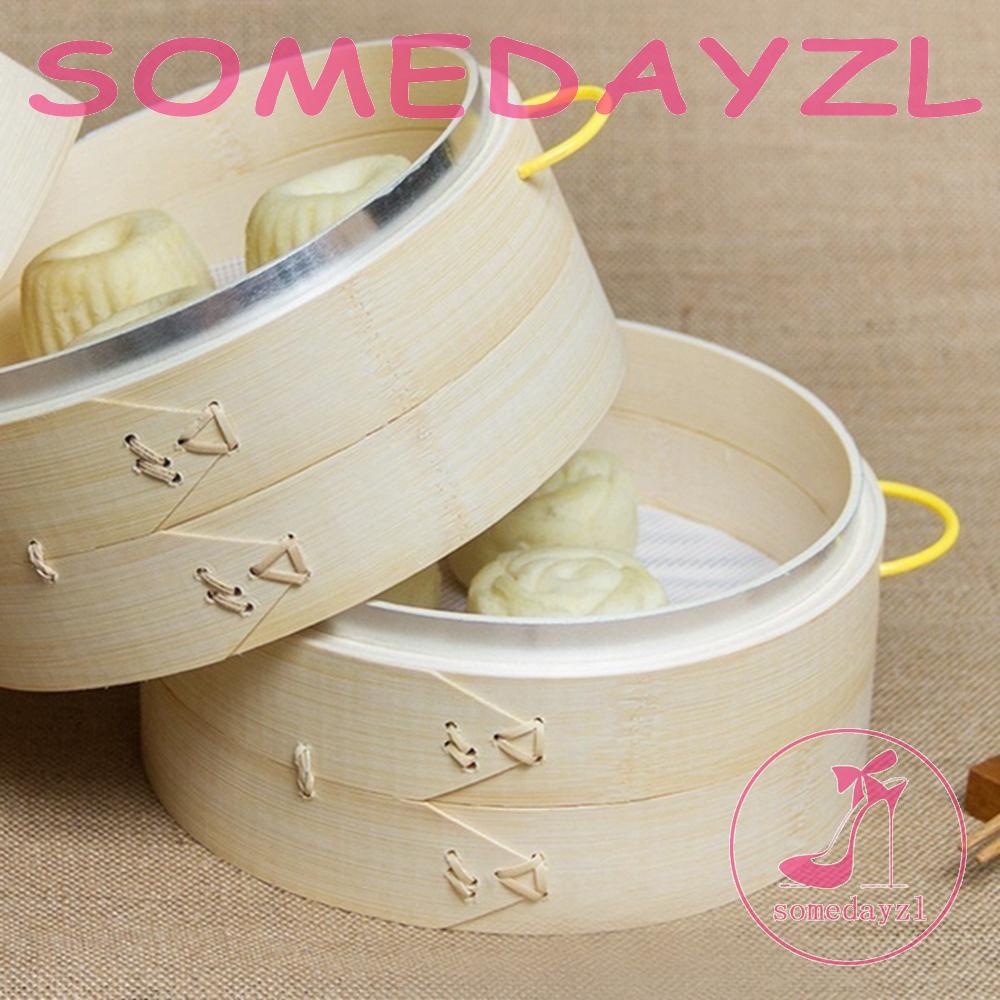 Nồi Hấp Bánh Bao Bằng Gỗ Tre Chống Bỏng Có Tay Cầm Tiện Lợi