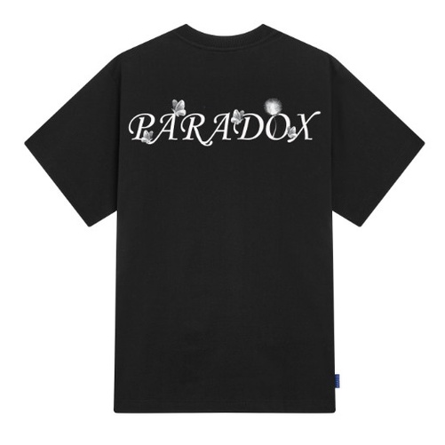Áo thun form rộng Paradox tay lỡ - Unisex - In hình - TRAP LOVE TEE - Màu đen trắng