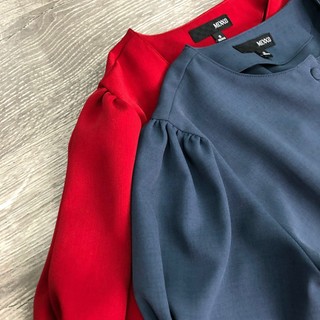 Áo Mixxo Nút Bọc Tay Xếp Li