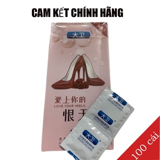 Bao cao su siêu mỏng BCS Đôi guốc Hộp 100 chiếc ôm khít nhiều nước bôi trơn kéo dài thời gian Men.69