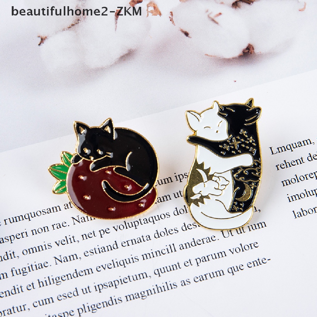 4 Huy Hiệu Cài Áo Hình Mèo Đáng Yêu Tráng Men