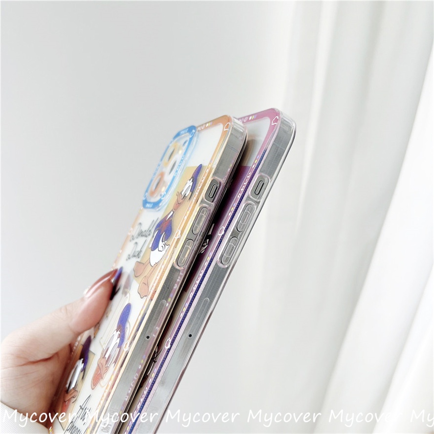 Ốp Điện Thoại Silicon Họa Tiết Vịt Donald Dễ Thương Chống Sốc Cho Iphone 11 12 13 14 Pro Max X Xr Xs 8 7 6 Plus SE 2020