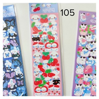 Sticker gấu thỏ Cherry Trang trí toploader