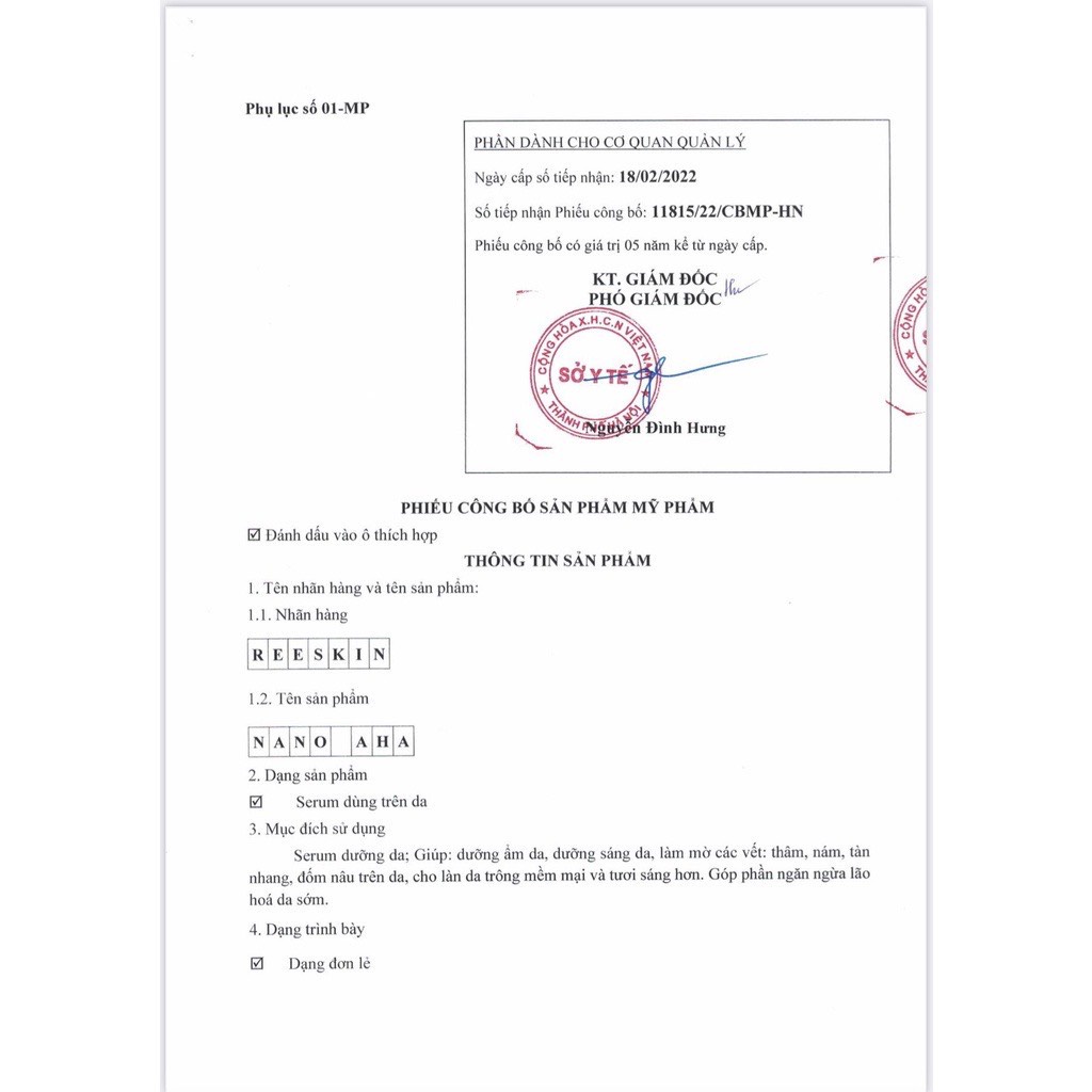 Serum Nano Aha Khử Thâm Nano Aha - 7 Ngày Hiệu Quả