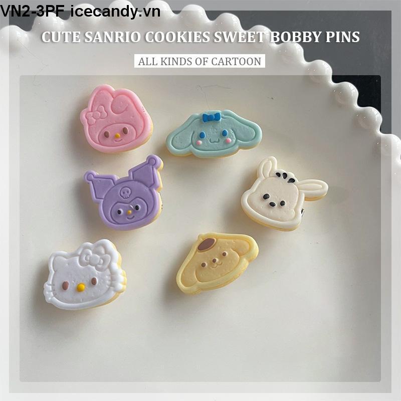 SANRIO Kẹp Tóc Bằng Acrylic Họa Tiết Hoạt Hình Đáng Yêu