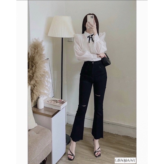 [H958] Quần Jeans Loe Rách Gối