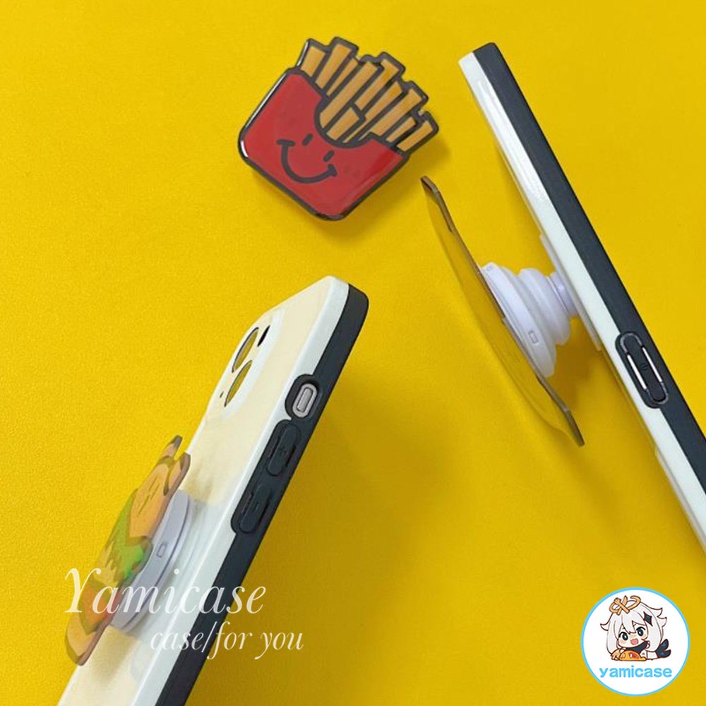 Giá Đỡ Điện Thoại Dạng Túi Khí Hình Hamburger Trái Cây Hoạt Hình Sáng Tạo