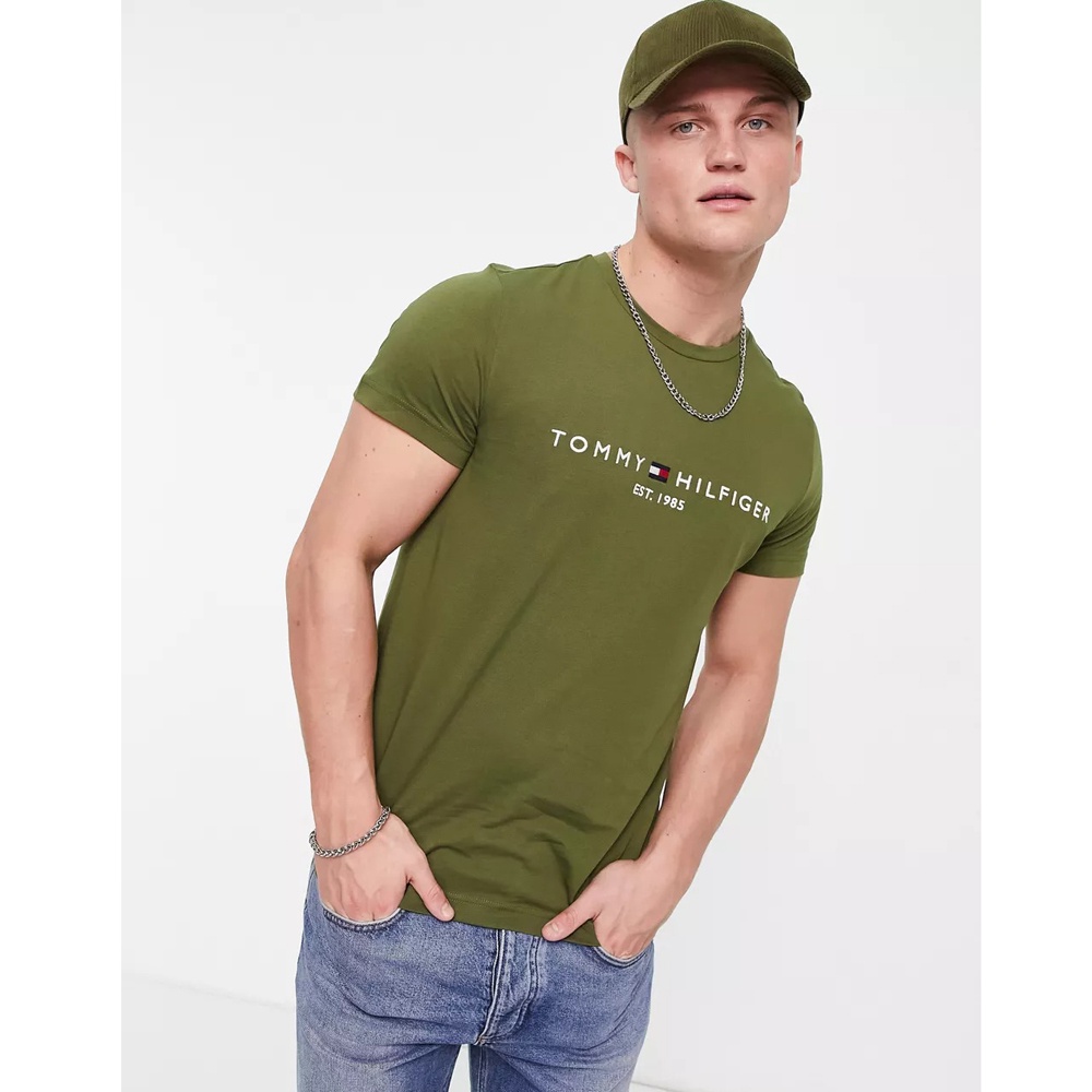 Áo thun nam Tommy Hilfiger Organic Cotton Tommy Logo - nhiều màu