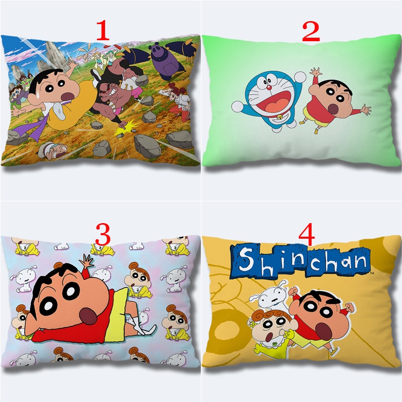 Vỏ Gối Polyeste Một Mặt In Hình Cậu Bé Bút Chì Shin-chan Dễ Thương Trang Trí Nhà Cửa