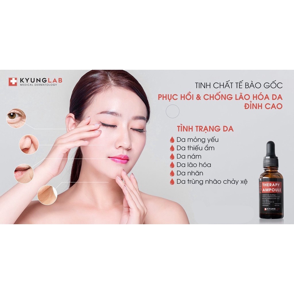 Tinh Chất Tế Bào Gốc Giúp Phục Hồi, Ngăn Ngừa Lão Hóa, KYUNGLAB PDRN THERAPY AMPOULE 30ml - Gazumi Beauty