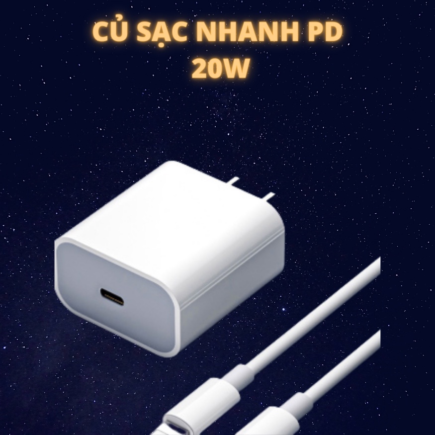Bộ Sạc Nhanh PD 20W USB-C To,Cáp Sạc Nhanh PD 20W
