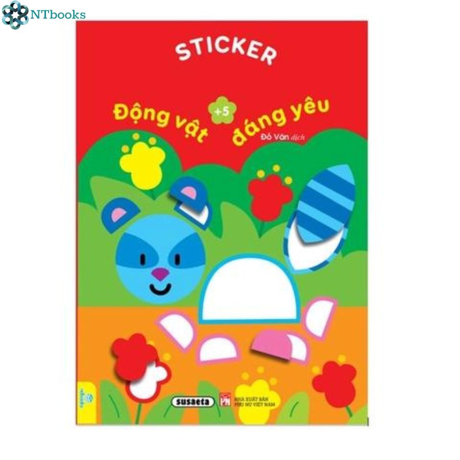 Sách Sticker Động Vật Đáng Yêu - Dành cho bé 2-5 tuổi - Trọn bộ 4 cuốn