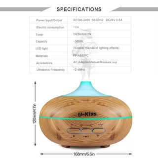 U-Kiss Ultrasonic Aroma Diffuser Human Body Induction Essential Oil Diffuser.