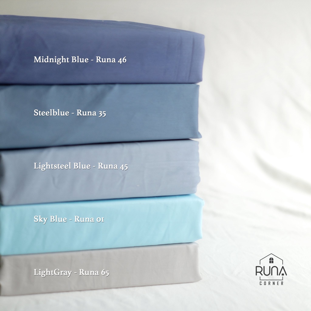 Vỏ Gối Nằm Kích Thước 50x70 45x65 RUNA CORNER Chất Liệu Cotton Satin Cao Cấp Màu Trơn, Mềm Mại Thoáng Mát