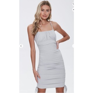 Đầm mini dây rút xếp nếp - Ruched Drawstring Mini Dress | Tiam Clothes VNXK