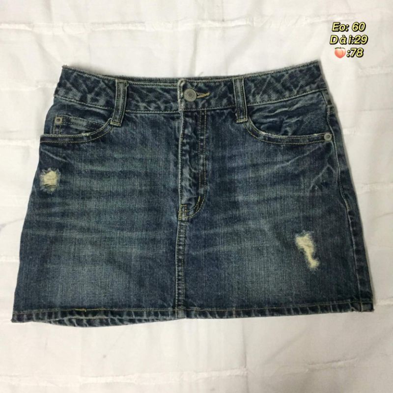 Chân váy jean y2k ngắn, dài