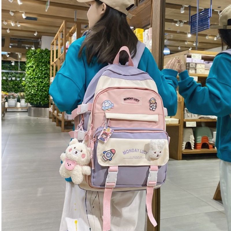 BaLo Nam Nữ Thời Trang Đi Học, Du Lịch, Đựng Laptop Cao Cấp Balo Ulzzang Mom Day Giá Rẻ-BL99