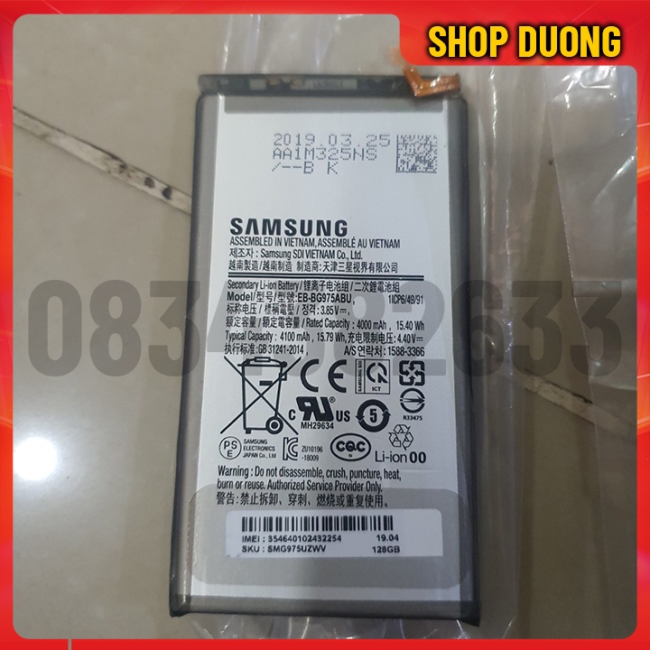 PIN SAMSUNG S10 PLUS zin cũ tháo máy mã PIN EB-BG975ABU