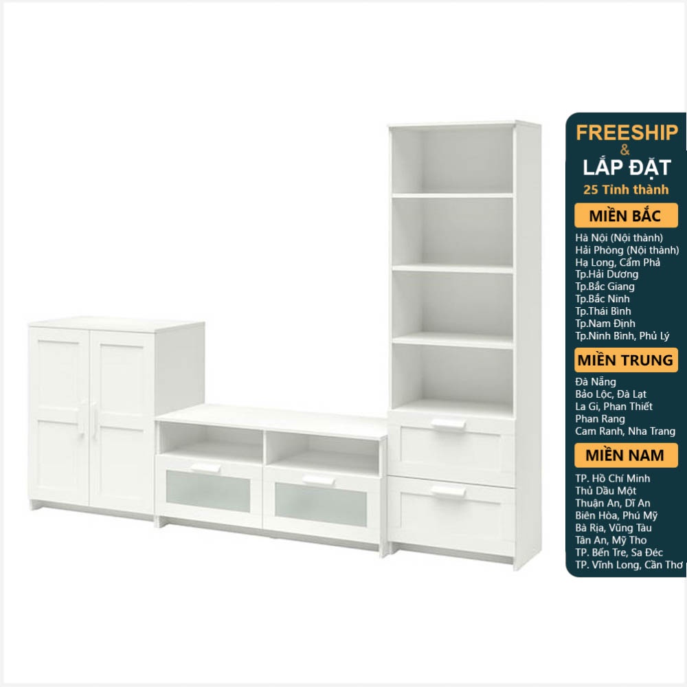 KALUA, COMBO Kệ tivi kết hợp kệ tủ kệ để đồ STO_048, 258x41x190cm, kệ gỗ tủ gỗ Scandi Home