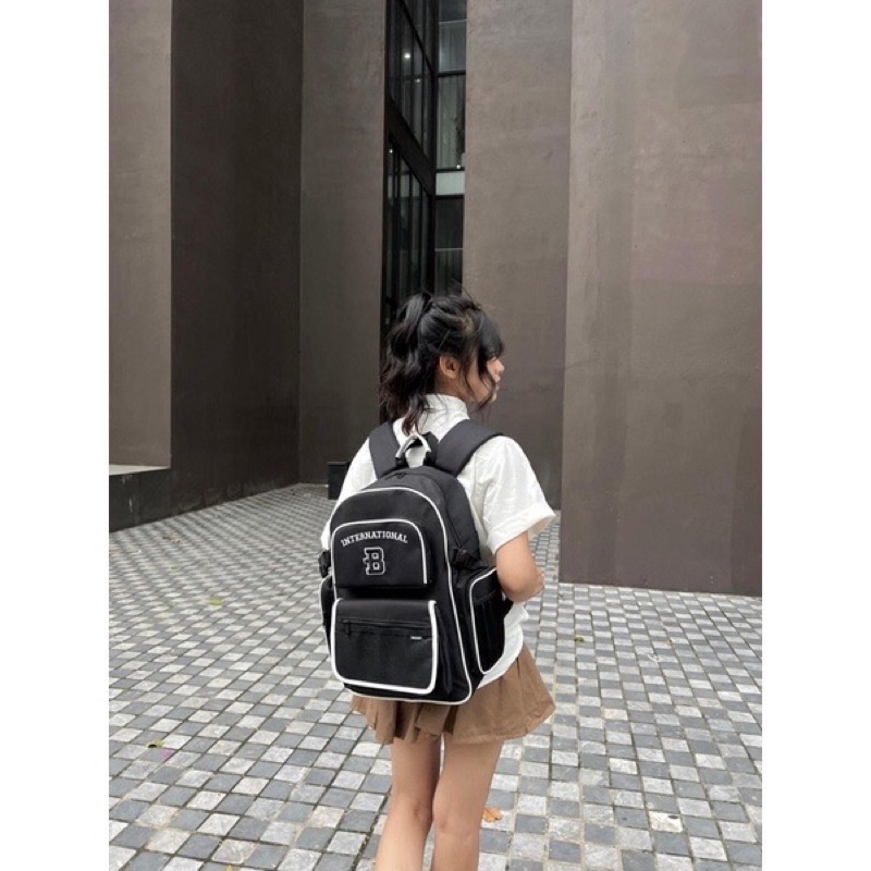 Balo BAMA BORDER Backpack Balo Bama Đi Học Đi Chơi Ulzzang Unisex - Bánh Mì Store Balo VNXK