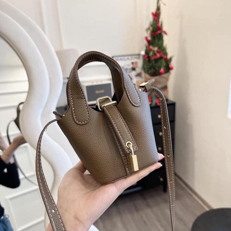 Túi chữ H xách tay mini + dây đeo chéo siêu xinh chuẩn hàng QC cao cấp